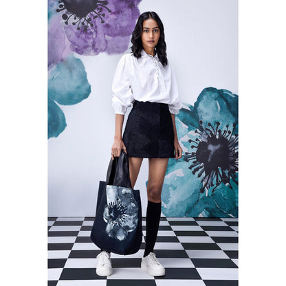 Genes Lecoanet Hemant Malmal Lace Up Relax Fit Top- White