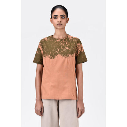 Genes Lecoanet Hemant Slim Fit Round Neck Top With Canopy Print