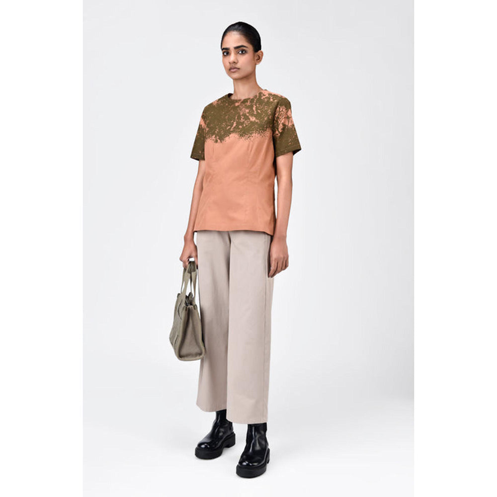 Genes Lecoanet Hemant Slim Fit Round Neck Top With Canopy Print