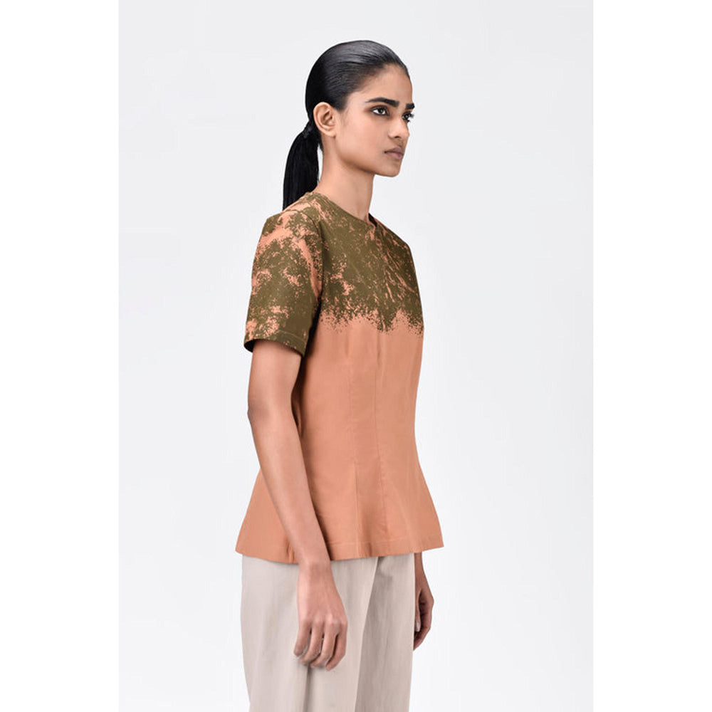 Genes Lecoanet Hemant Slim Fit Round Neck Top With Canopy Print