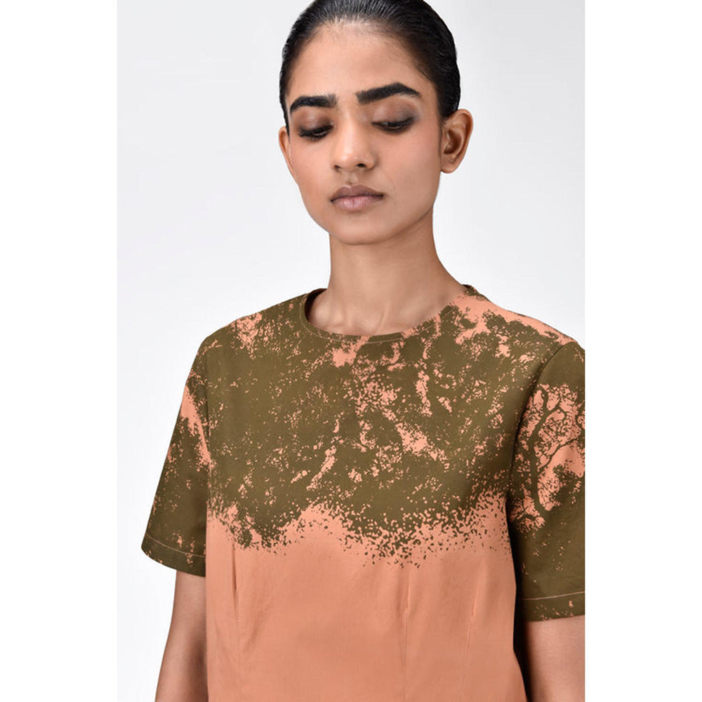 Genes Lecoanet Hemant Slim Fit Round Neck Top With Canopy Print