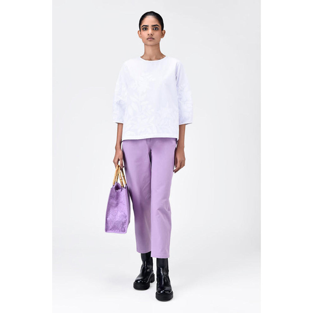 Genes Lecoanet Hemant Straight Fit Top With Tropical Applique