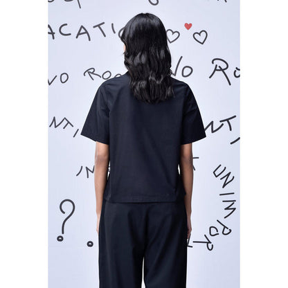 Genes Lecoanet Hemant Card Beard Embroidery Regular Fit Top - Black