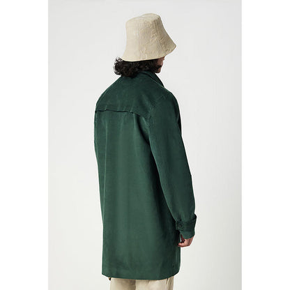 Genes Lecoanet Hemant Relaxed Fit Overcoat with Covered Zipper Front