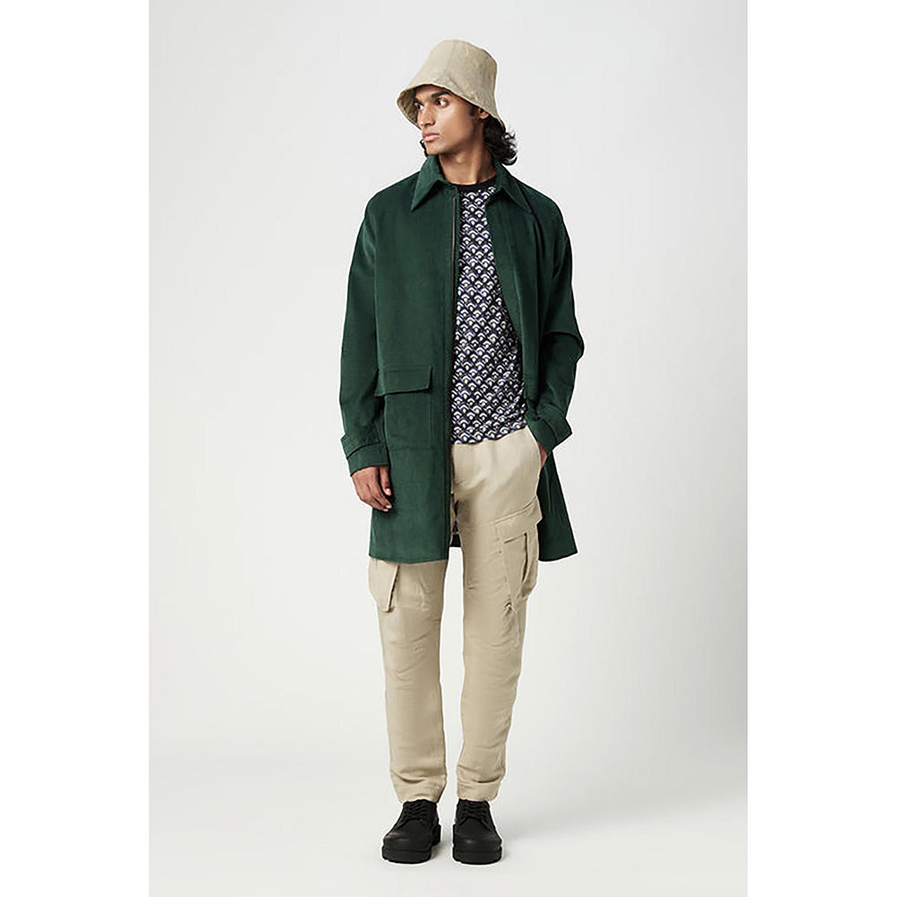 Genes Lecoanet Hemant Relaxed Fit Overcoat with Covered Zipper Front