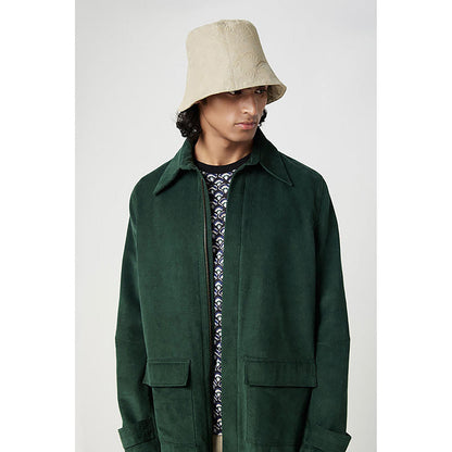 Genes Lecoanet Hemant Relaxed Fit Overcoat with Covered Zipper Front