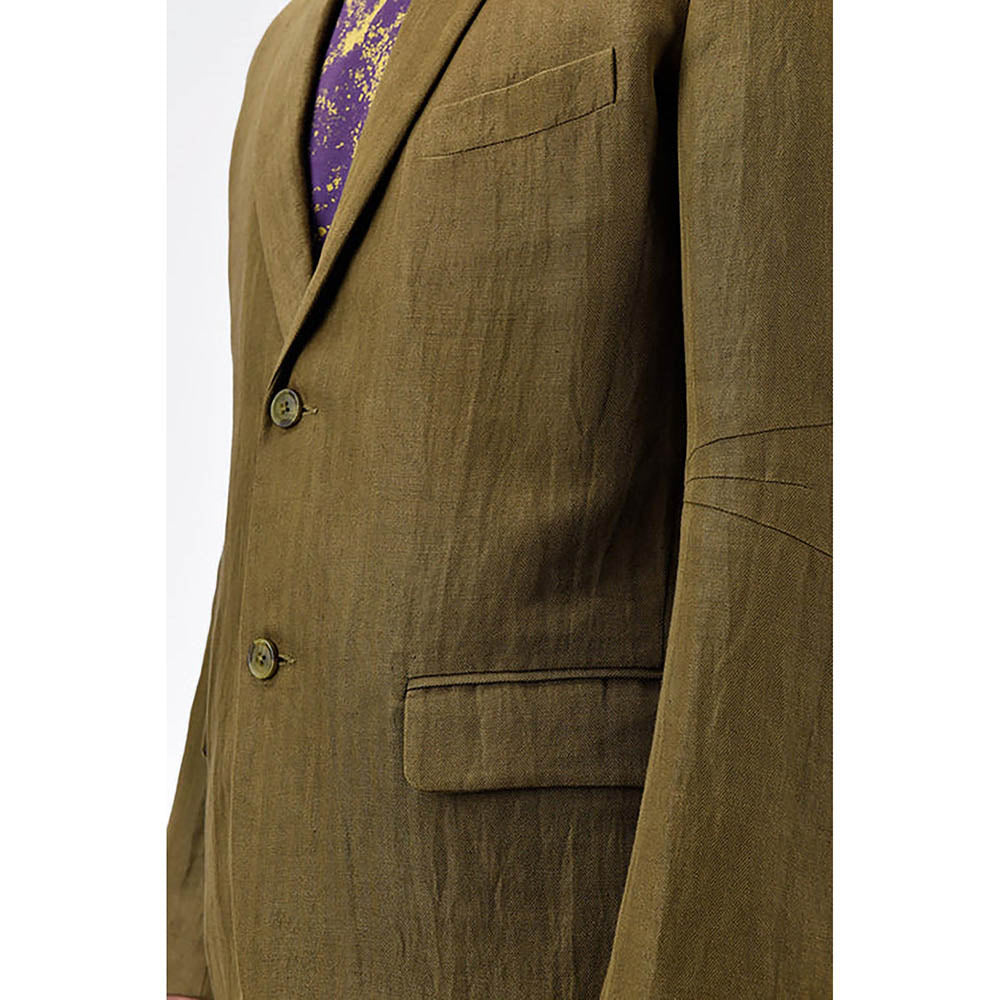 Genes Lecoanet Hemant Men'S Regular Fit Two-Button Jacket-Khaki