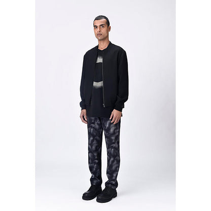 Genes Lecoanet Hemant Black Banana Crepe Bomber