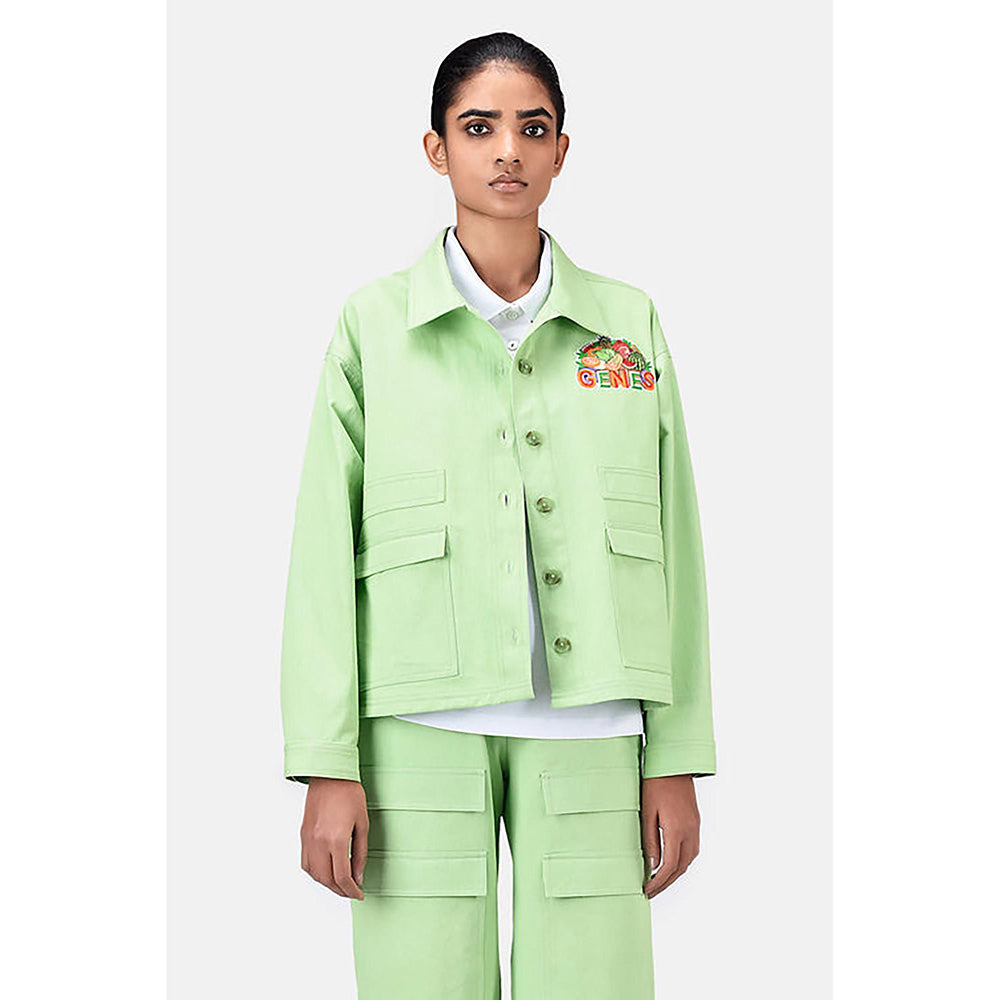 Genes Lecoanet Hemant Mint Breeze Embroidered Jacket