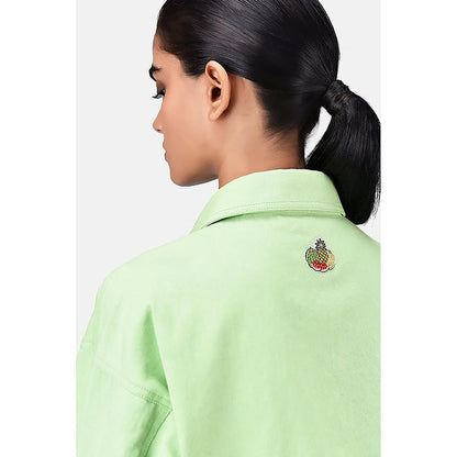 Genes Lecoanet Hemant Mint Breeze Embroidered Jacket