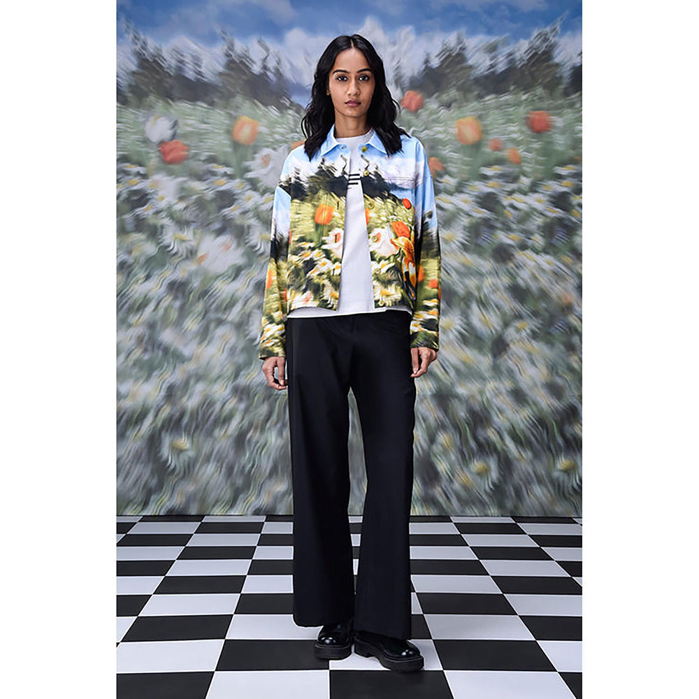 Genes Lecoanet Hemant Multi-Color Twill Floral Jacket