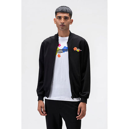 Genes Lecoanet Hemant Black Floral Bomber Jacket