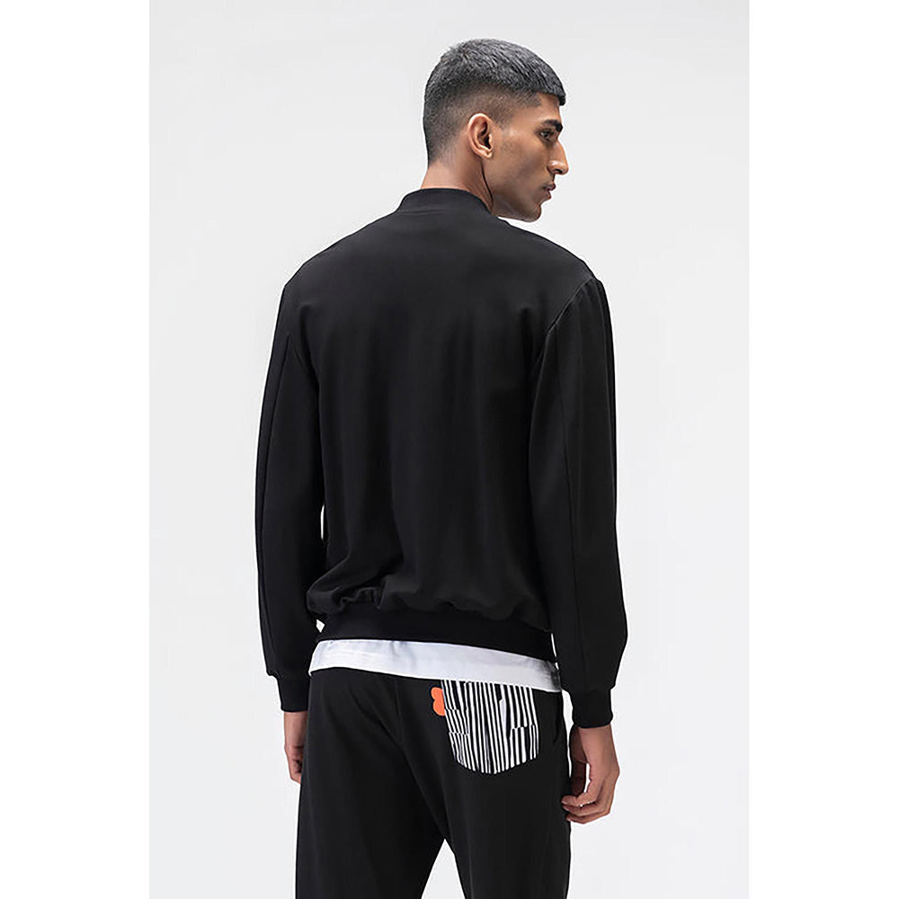 Genes Lecoanet Hemant Black Floral Bomber Jacket