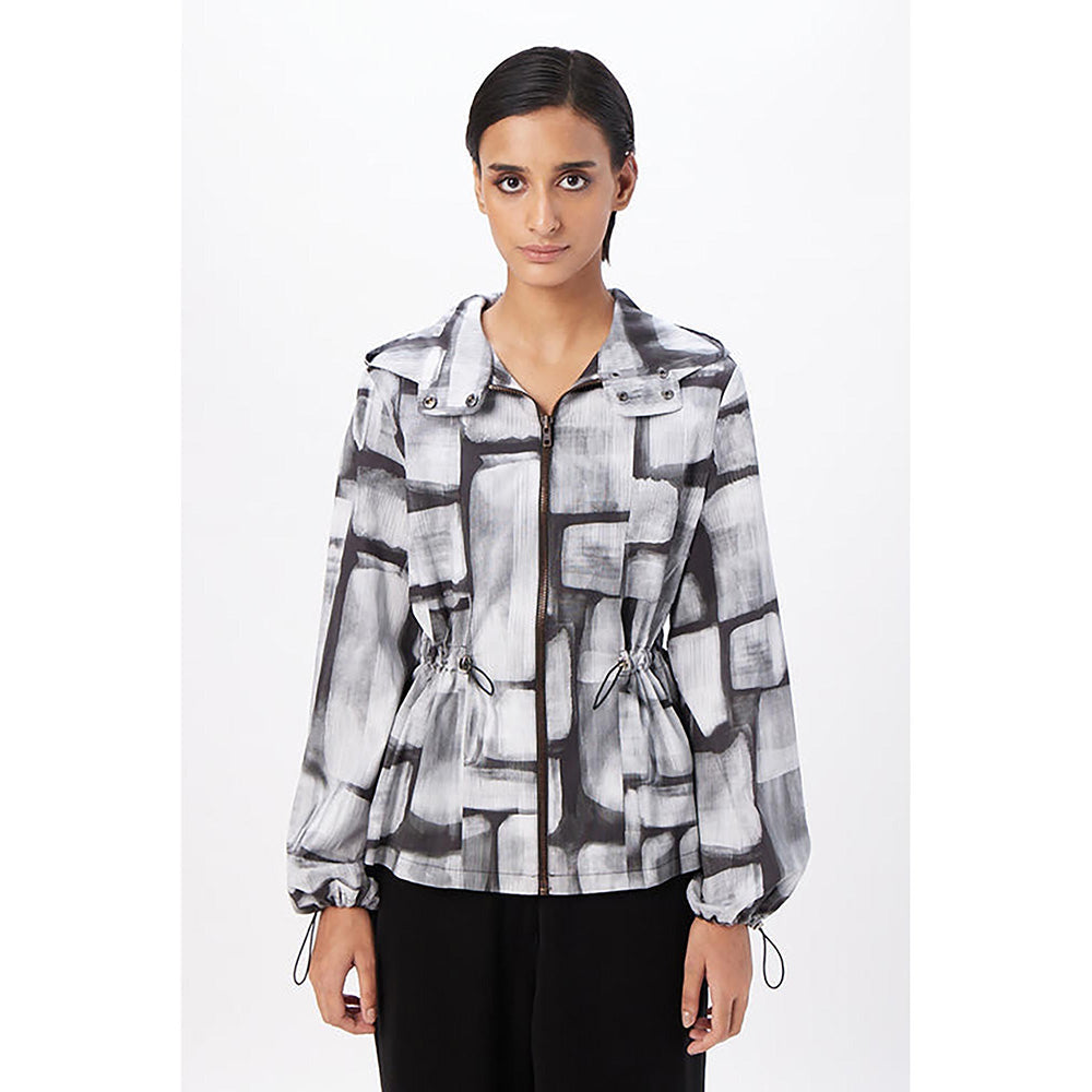 Genes Lecoanet Hemant Grey Cotton Checks Jacket