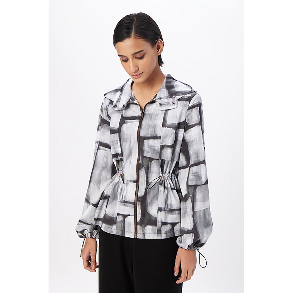 Genes Lecoanet Hemant Grey Cotton Checks Jacket