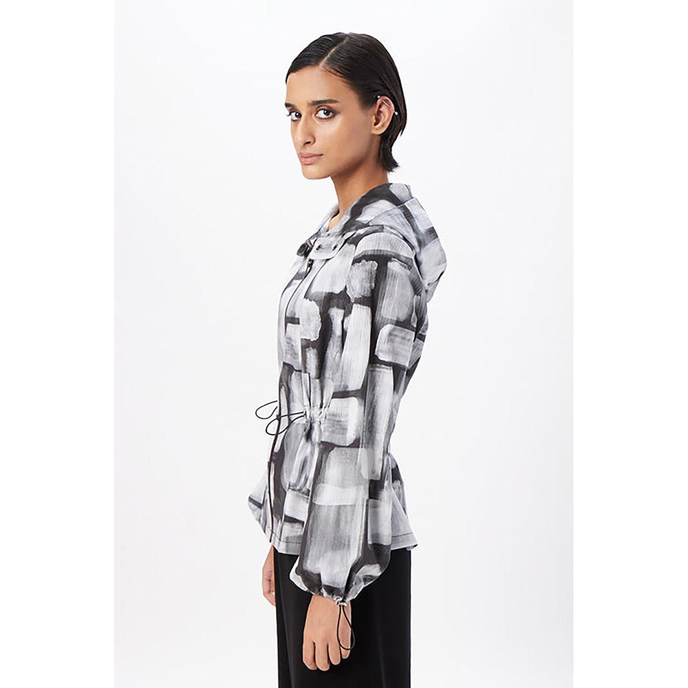 Genes Lecoanet Hemant Grey Cotton Checks Jacket