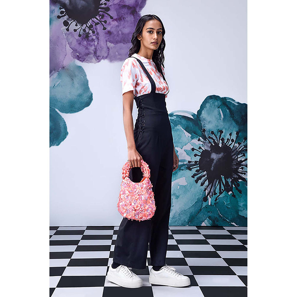 Genes Lecoanet Hemant Multi-Color Wool Crew Neck Solid/Plain Dungarees