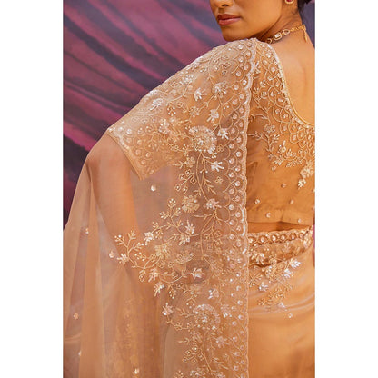 Geroo Luxe Gold Pure Tissue Saree with Unstitched Blouse