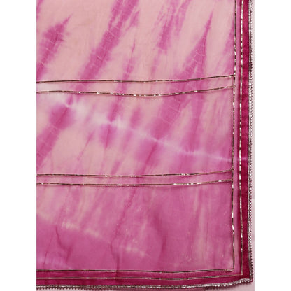 Geroo Jaipur Pink Shibori Organza Saree