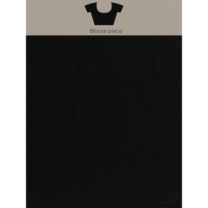 Geroo Jaipur Black & Grey Handcrafted Shibori Organza Saree