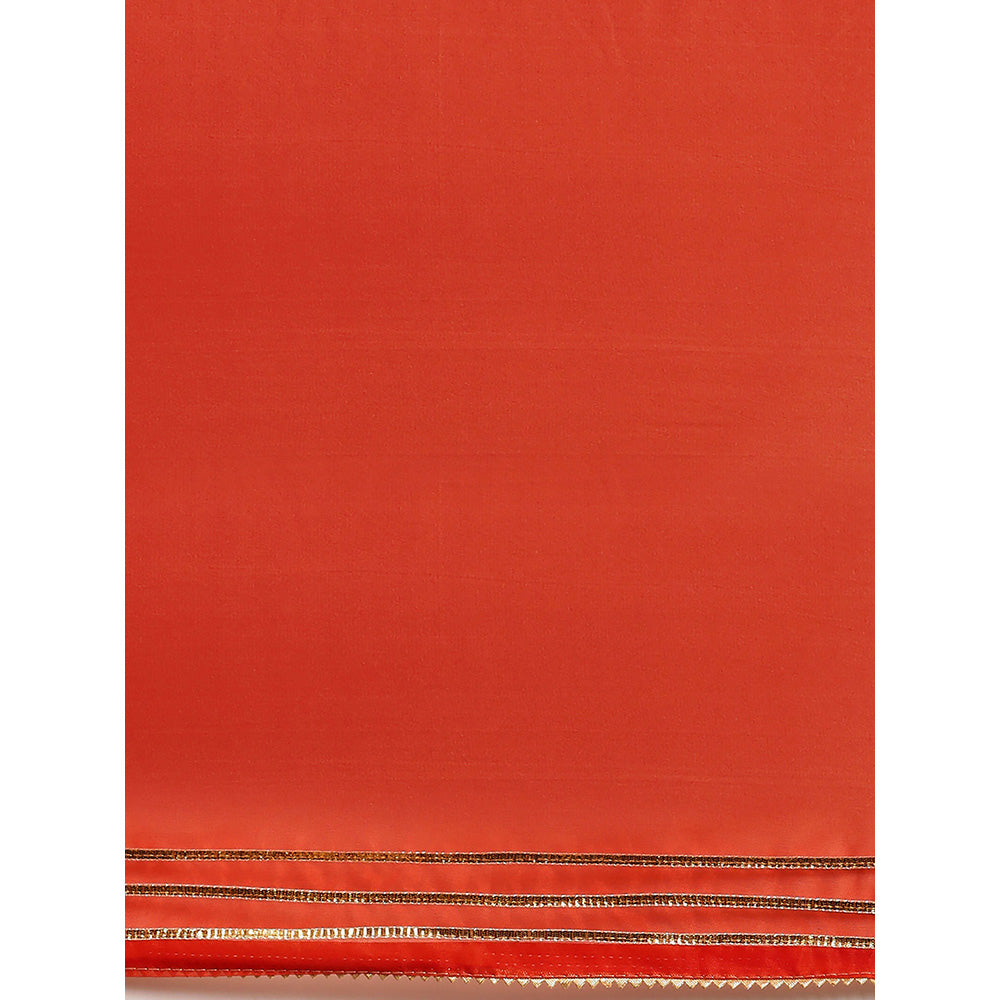 Geroo Jaipur Orange Dyed shaded Organza Saree