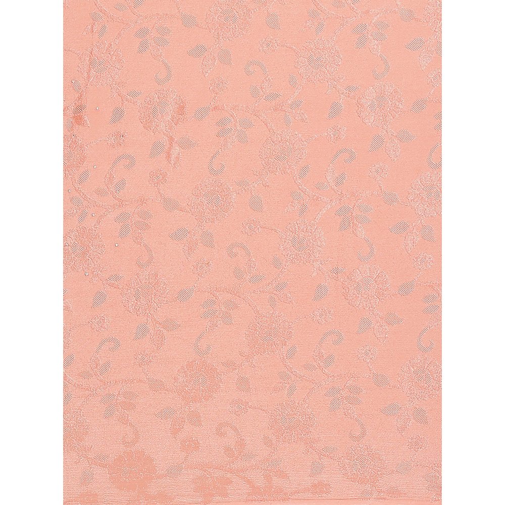 Geroo Jaipur Pink Hand Painted Floral Saree with Unstitched Blouse