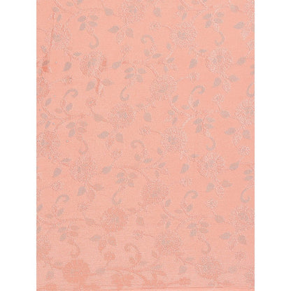 Geroo Jaipur Pink Hand Painted Floral Saree with Unstitched Blouse