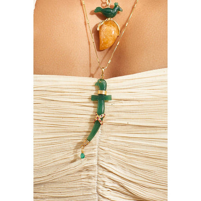 Goddess Of Glocal Orange Dhaar Pendant