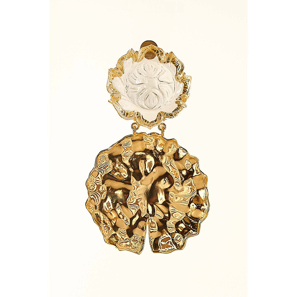 Goddess Of Glocal 108 White Lotus Earring