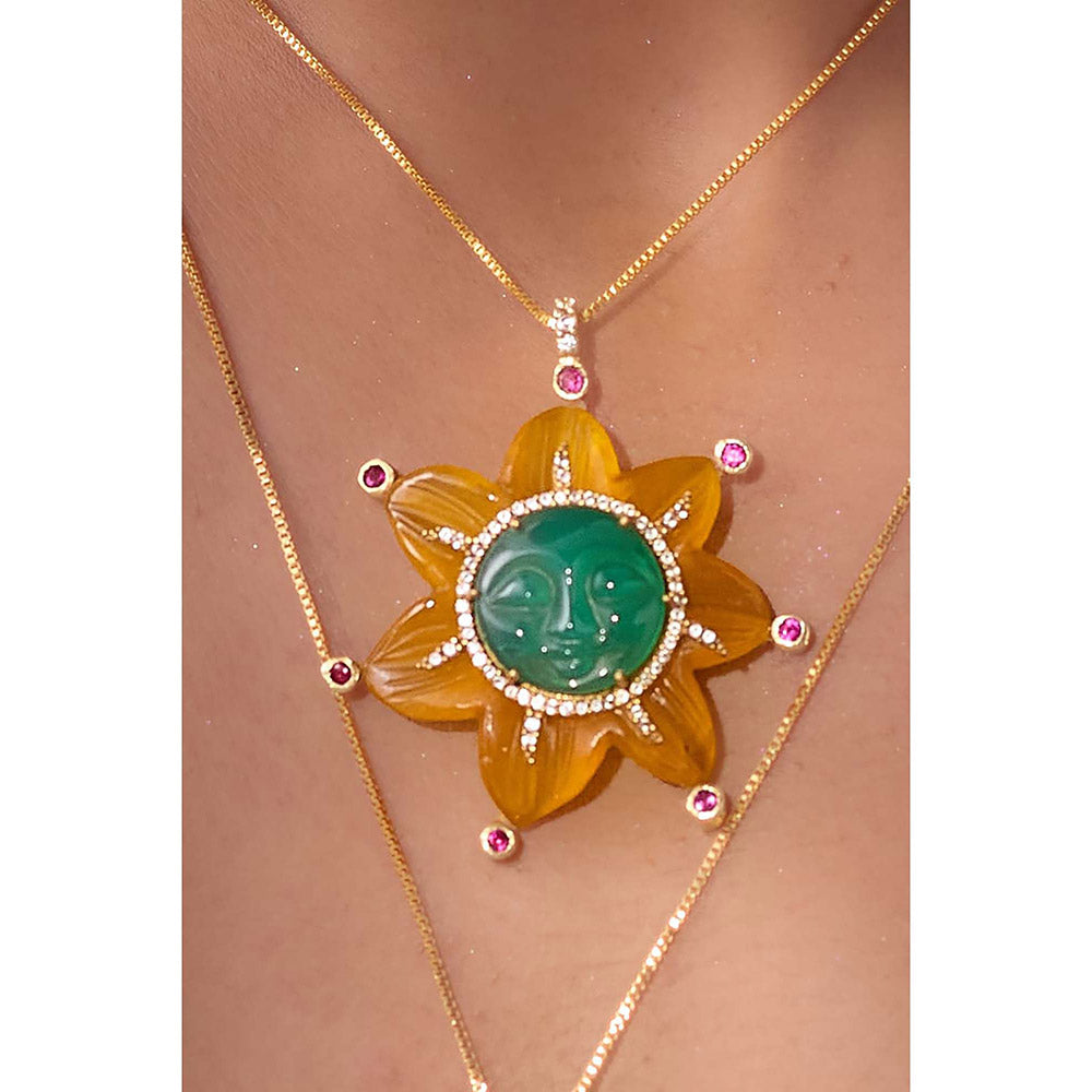 Goddess Of Glocal Green Parul Pendant