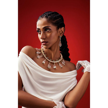 Goddess Of Glocal Matinee White Earring