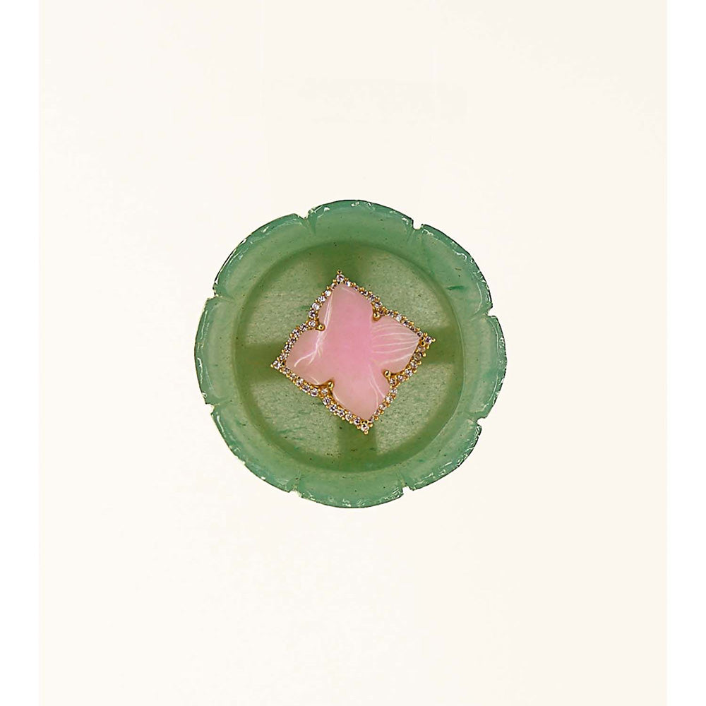 Goddess Of Glocal Green Patra Thali Earring