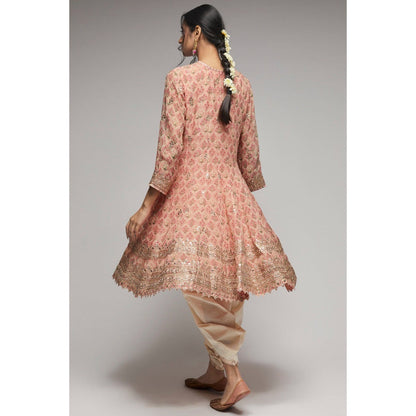 Gopi Vaid Blush Pink Nusrat Dhoti (Set of 2)