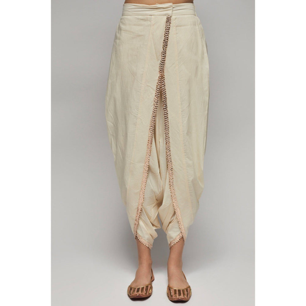 Gopi Vaid Blush Pink Nusrat Dhoti (Set of 2)