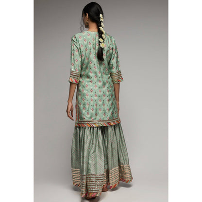 Gopi Vaid Blue Tilla Short Garara (Set of 3)