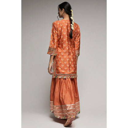 Gopi Vaid Orange Tilla Short Garara (Set of 3)