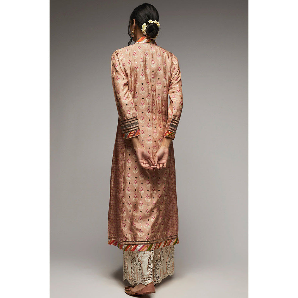 Gopi Vaid Blush Pink Tilla Fo Tunic
