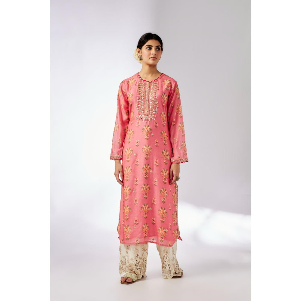 Gopi Vaid Pink Dhara Kurta