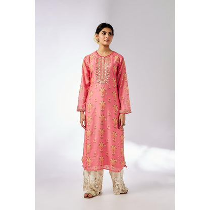 Gopi Vaid Pink Dhara Kurta
