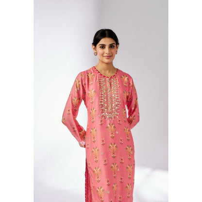 Gopi Vaid Pink Dhara Kurta