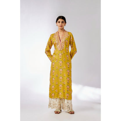 Gopi Vaid Mustard Gargi Kurta
