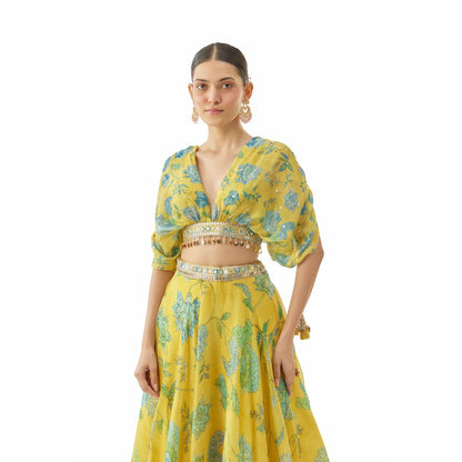 Gopi Vaid Vandana Lehenga with Blouse - Yellow