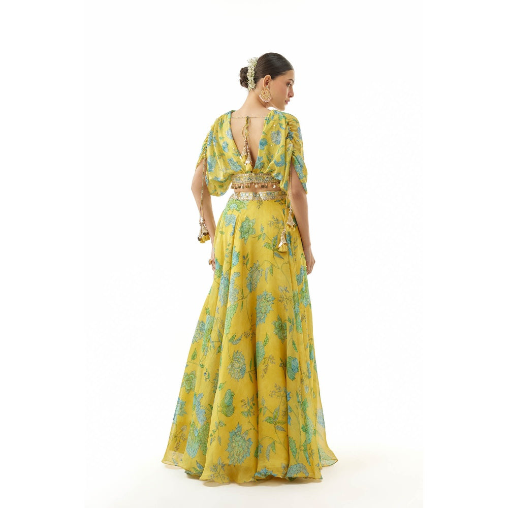 Gopi Vaid Vandana Lehenga with Blouse - Yellow