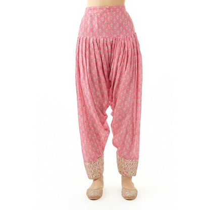 Gopi Vaid Priya Gini Ag Kurti with Salwar Pant and Dupatta - Pink