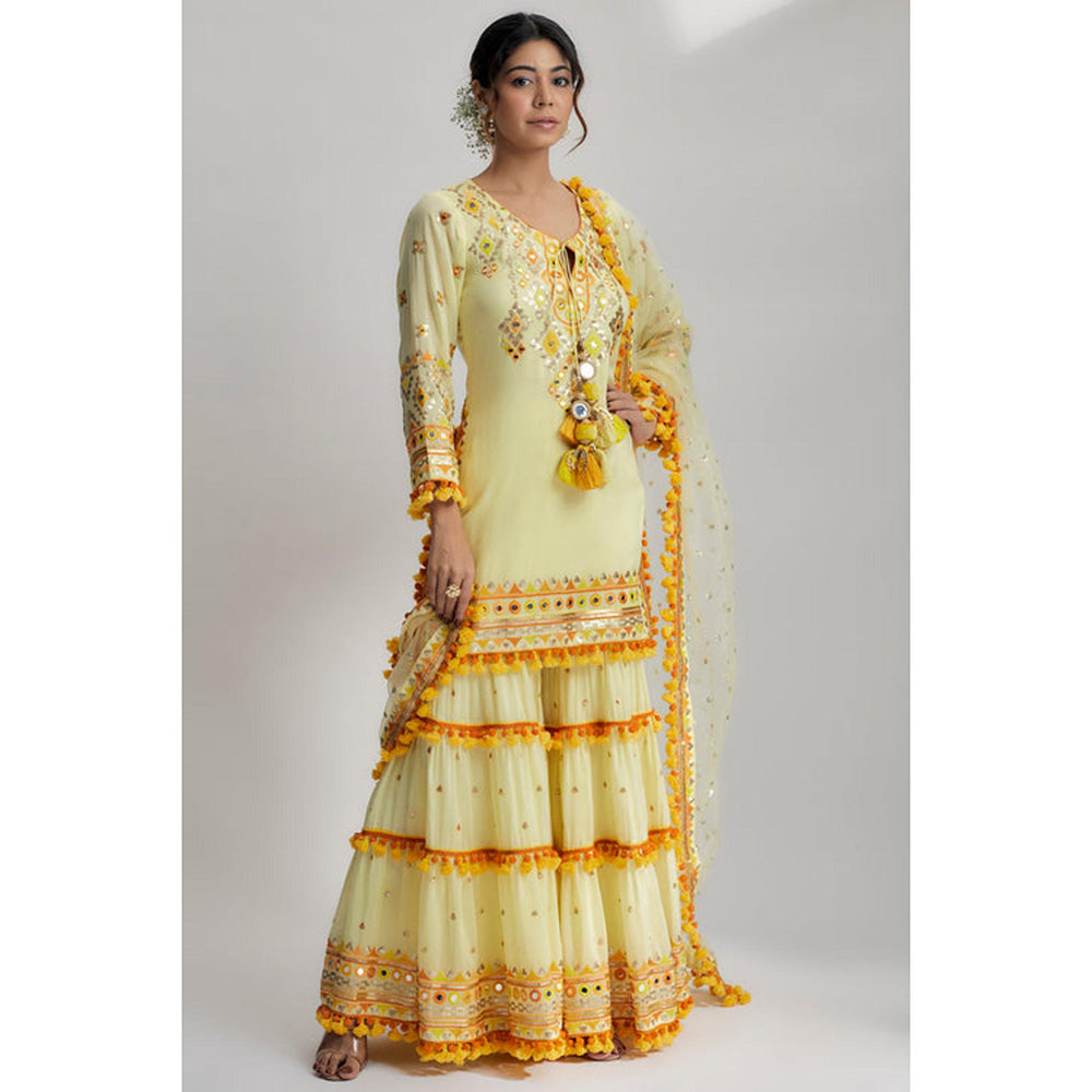 Gopi Vaid Maahika Layered Sharara Set