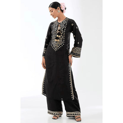 Gopi Vaid Nishika Long Kurta With Palazzo