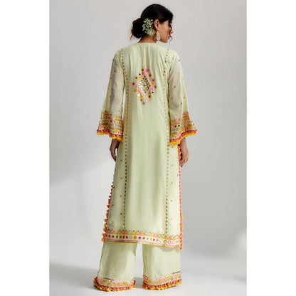 Gopi Vaid Nishika Long Kurta With Palazzo -Saachi Bhasin