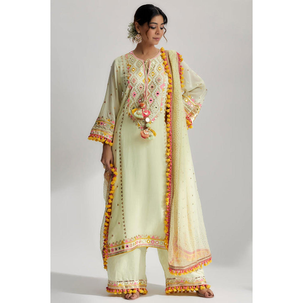 Gopi Vaid Nishika Long Kurta With Palazzo -Saachi Bhasin