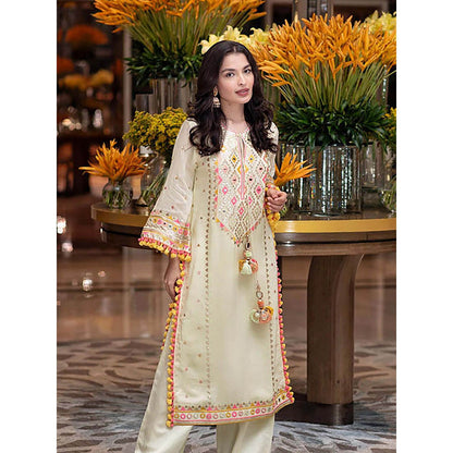 Gopi Vaid Nishika Long Kurta With Palazzo -Saachi Bhasin