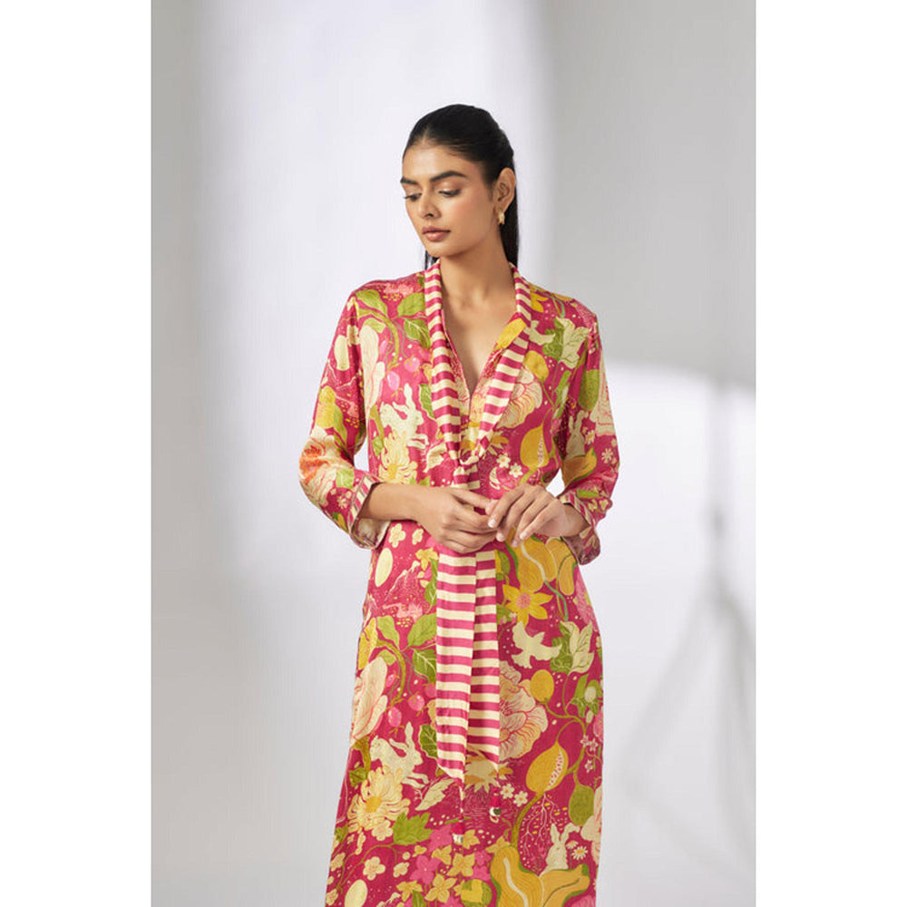 Gopi Vaid Lily Scarf Tunic set